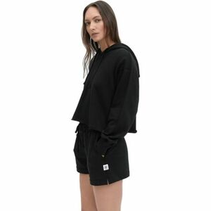 REIGNING CHAMP Lightweight Terry Cut-Off Hoodie Black Womens Small NWT
